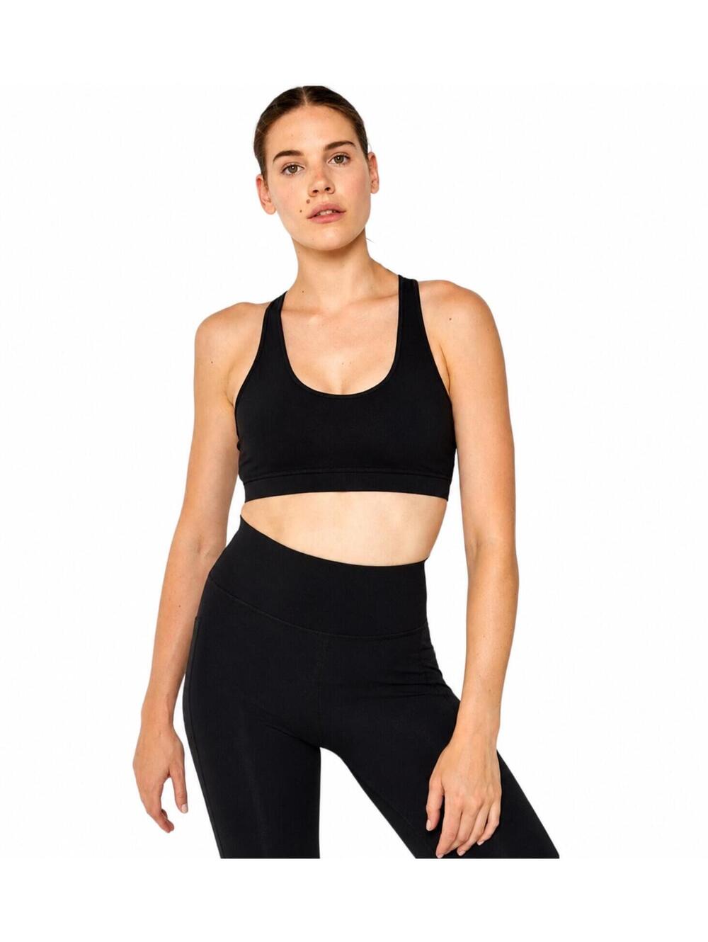 NWT Fourlaps Infinity Sports Bra Black Size Medium